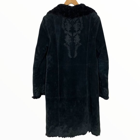 Express Black Leather Jacket Classic Style - Picture 4 of 16